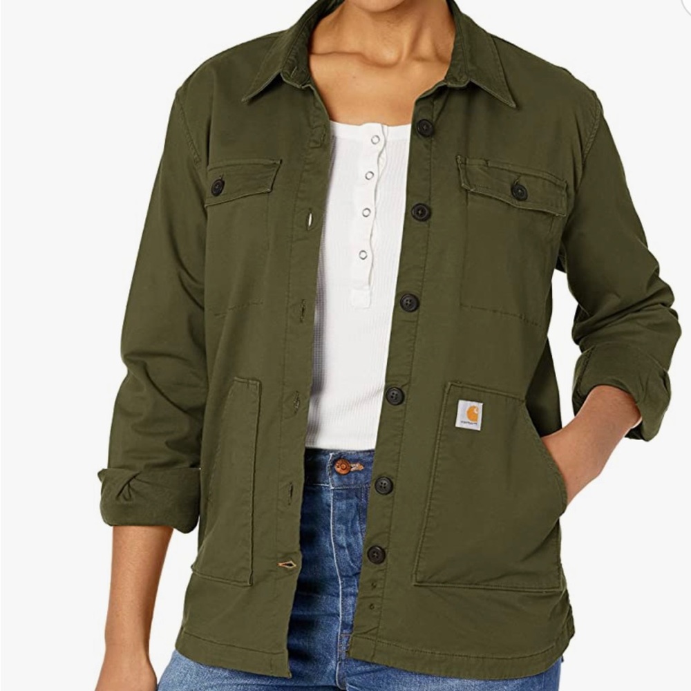 Carhartt Women's Relaxed Fit Twill Lined Overshirt Large